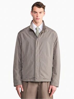 ARMANI COLLEZIONI Men’s Vintage Blousen Water-Repellent Jacket - Taupe, Medium